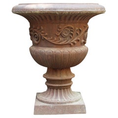 Late 19th Century Cast Iron Garden Urn Planter