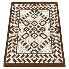 Tapis scandinave en laine du milieu du siècle dernier d'Abraham Sampe pour Tabergs, nouveau stock ancien