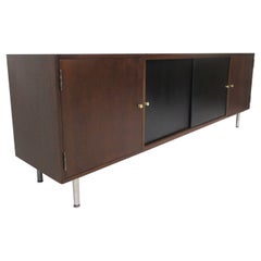 Walnut Mid Century Credenza in the Style of Herman Miller