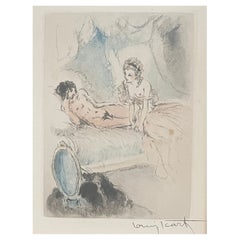 Erotica Etching by Louis Icart from the "Felicia Ou Mes Fredaines" Series 