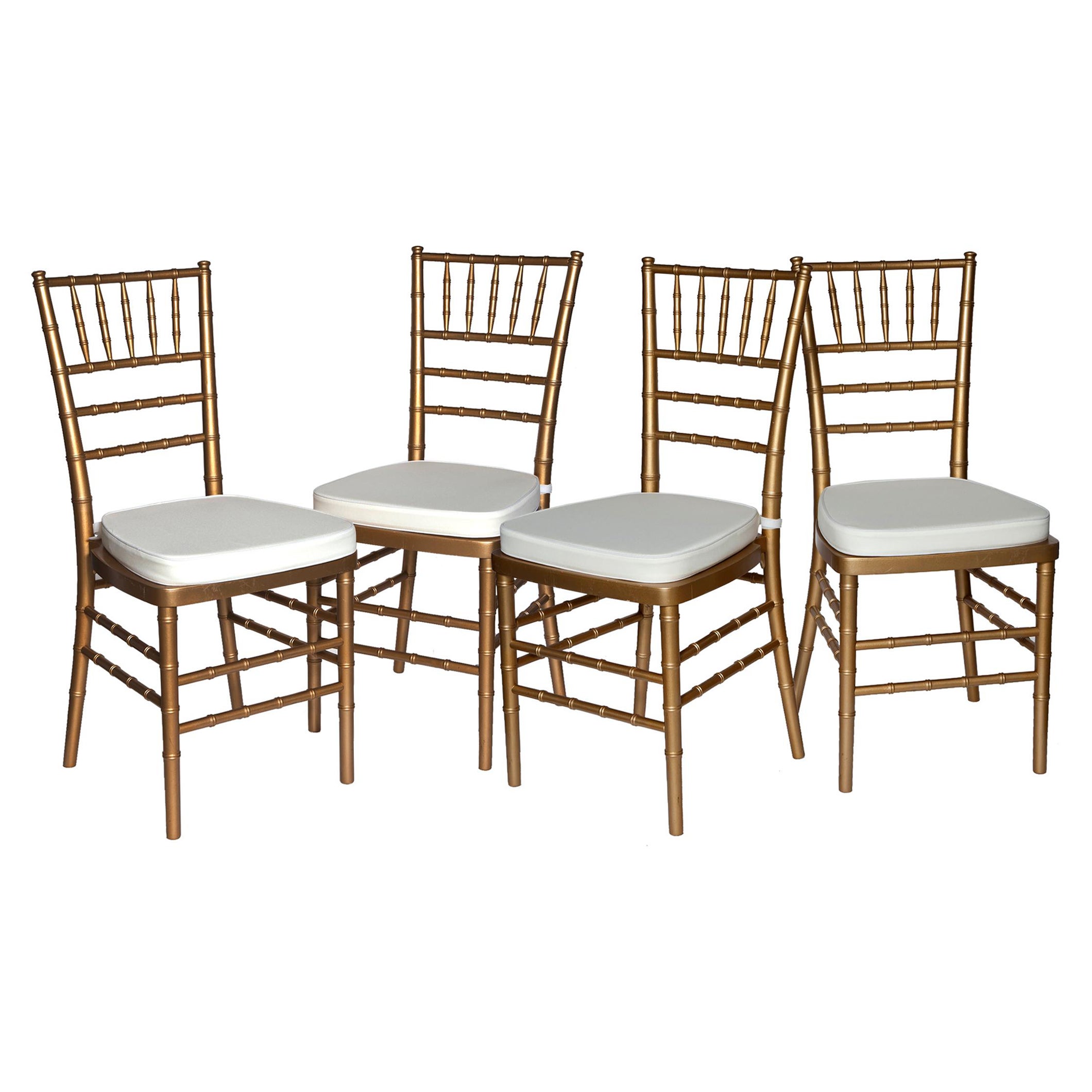 Stackable Gold Chairs Set/4