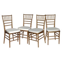 Stackable Gold Chairs Set/4