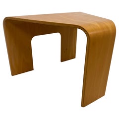 Scandinavian Modern Bentwood Oak Side or Corner Table by Ekorness