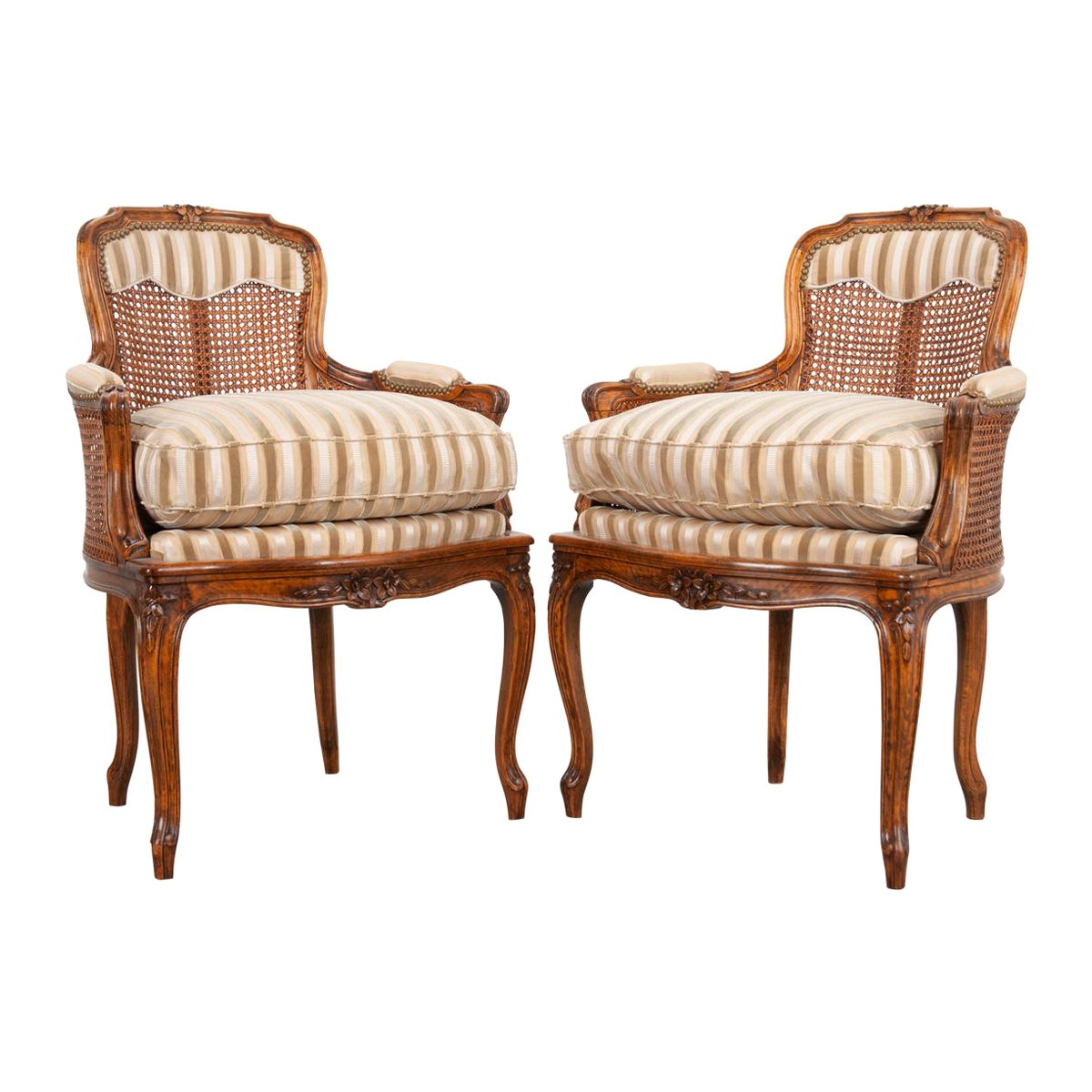 French 20th Century Louis VX Style Pair of Chairs