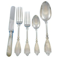 Palace by Coles, Shiebler Sterling Silver Flatware Service Set for 8 Rare 1850