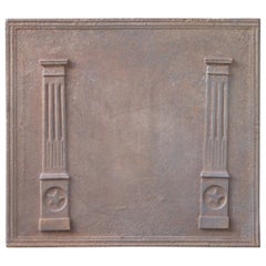 Plaque de cheminée néoclassique française ancienne Pillars of Freedom