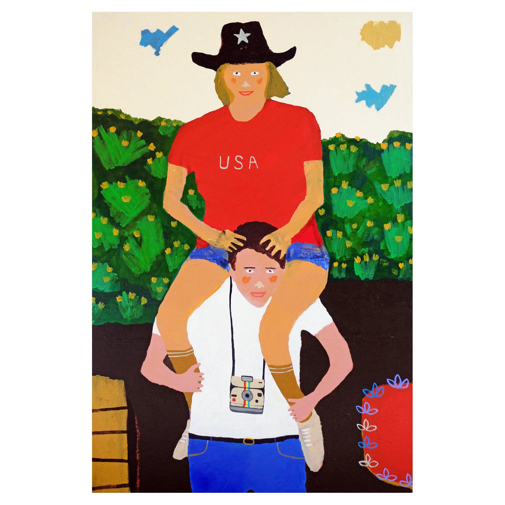 'The Tourists' Portrait Painting by Alan Fears Pop Art