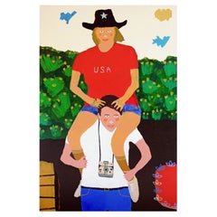 'The Tourists' Portrait Painting by Alan Fears Pop Art