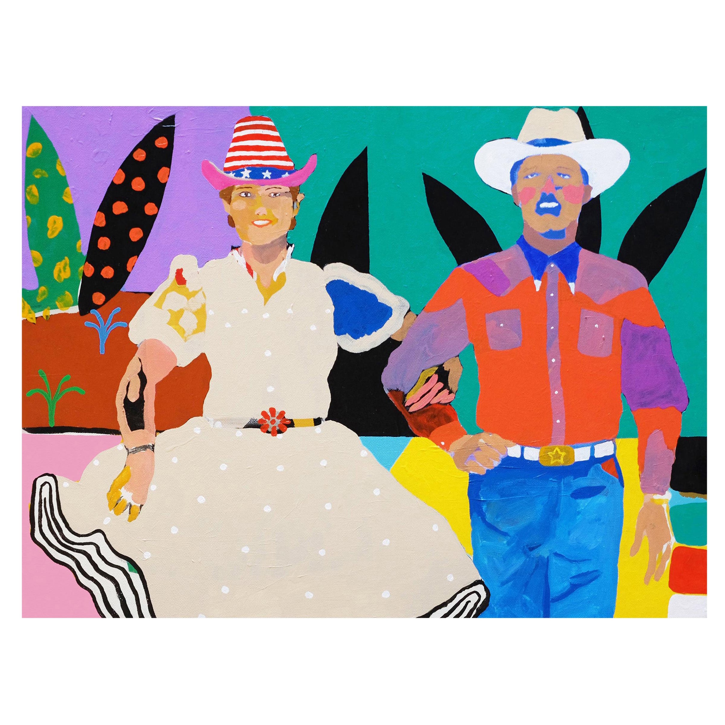 'American Dreamers' Portrait Painting by Alan Fears Pop Art For Sale