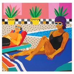 'He Goes Where She Goes' Portrait Painting by Alan Fears Pop Art Couple