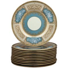 Set of 12 Minton, Pate-sur-Pate Plates, circa 1890 4