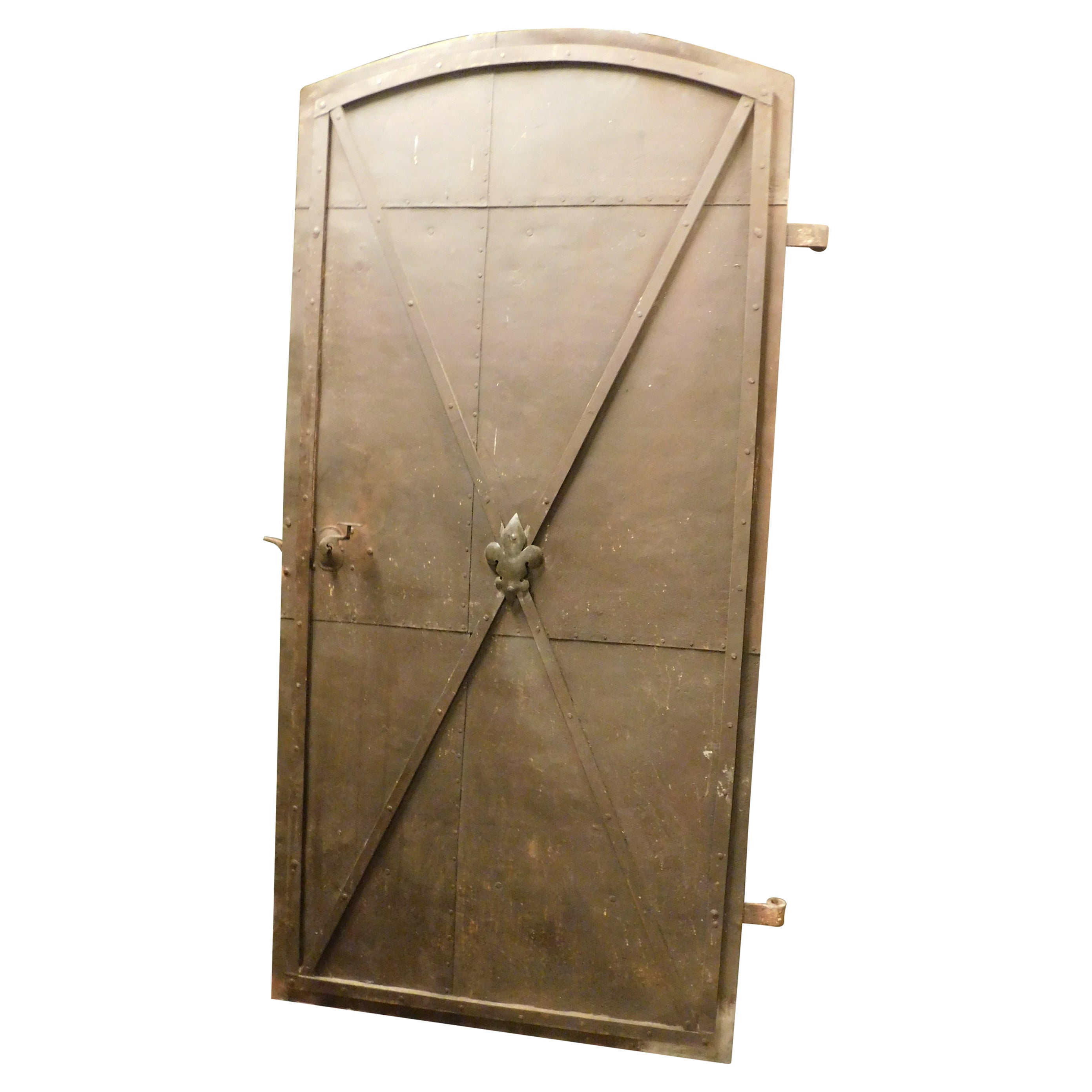 Antique Iron Door for Tower, 19th Century from Austria