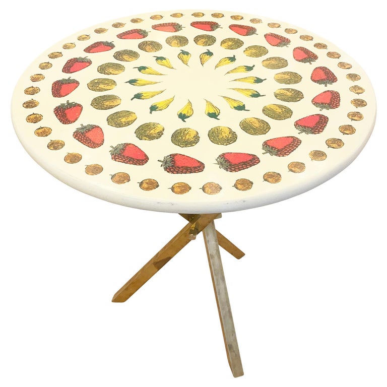 Piero Fornasetti Side Table, Italy, 1950s For Sale