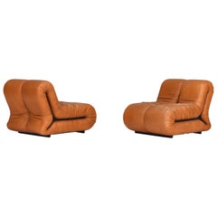 Pair of Pagrù Lounge Chairs by Claudio Vagnoni, Italy - circa 1960