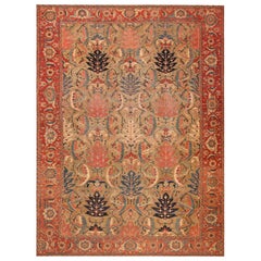 Nazmiyal Collection Antique Persian Serapi Rug. Size: 11 ft 2 in x 14 ft 9 in