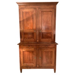 19th Century French Directoire Period Oak Cabinet Bookcase
