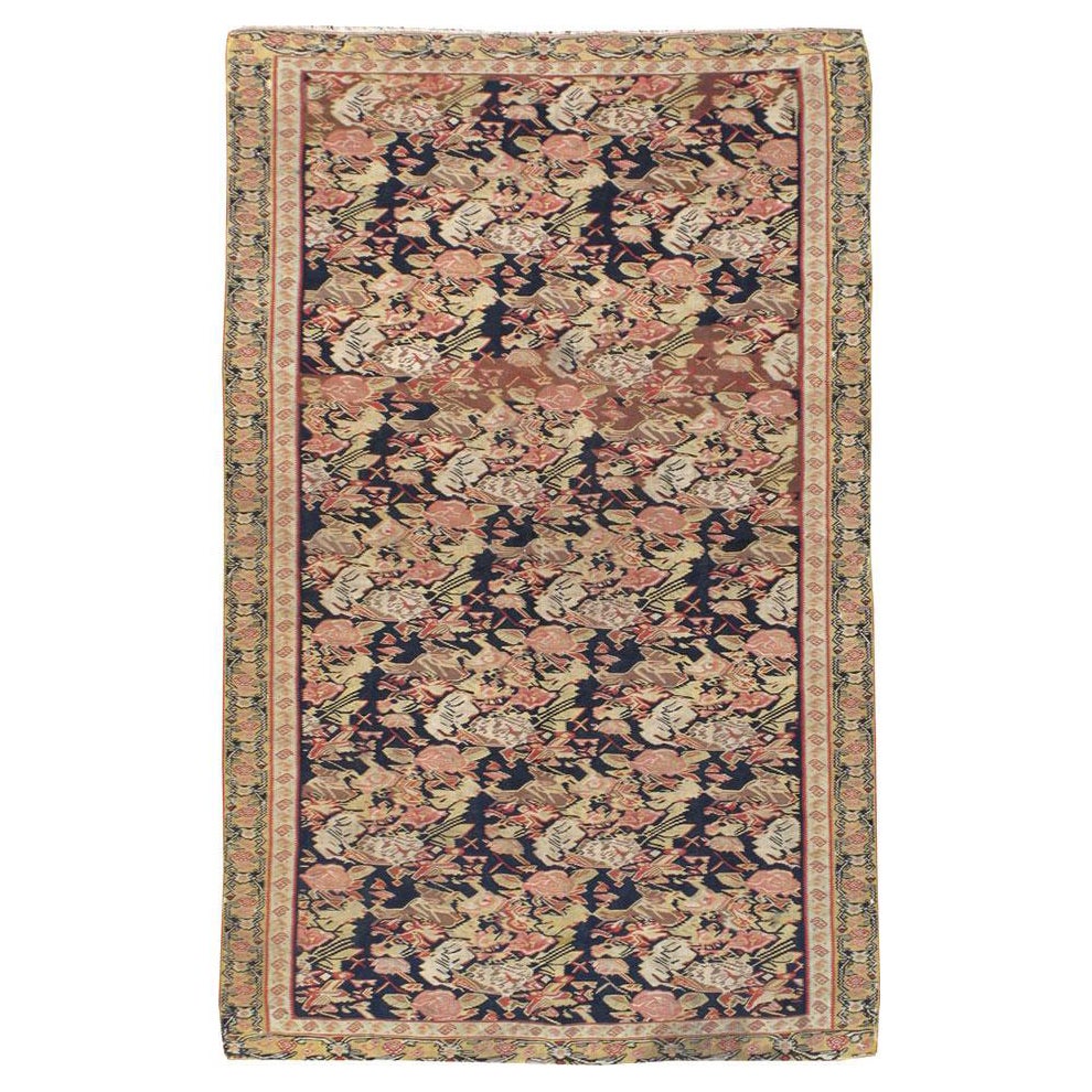 Early 20th Century, Handmade Persian Senneh Kilim Accent Rug For Sale