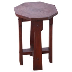 Antique Stickley Style Arts & Crafts Oak Side Table, Circa 1900