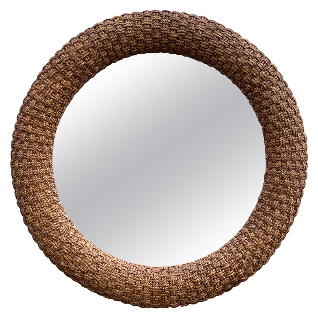 Natural Woven Seagrass Mirror For Sale