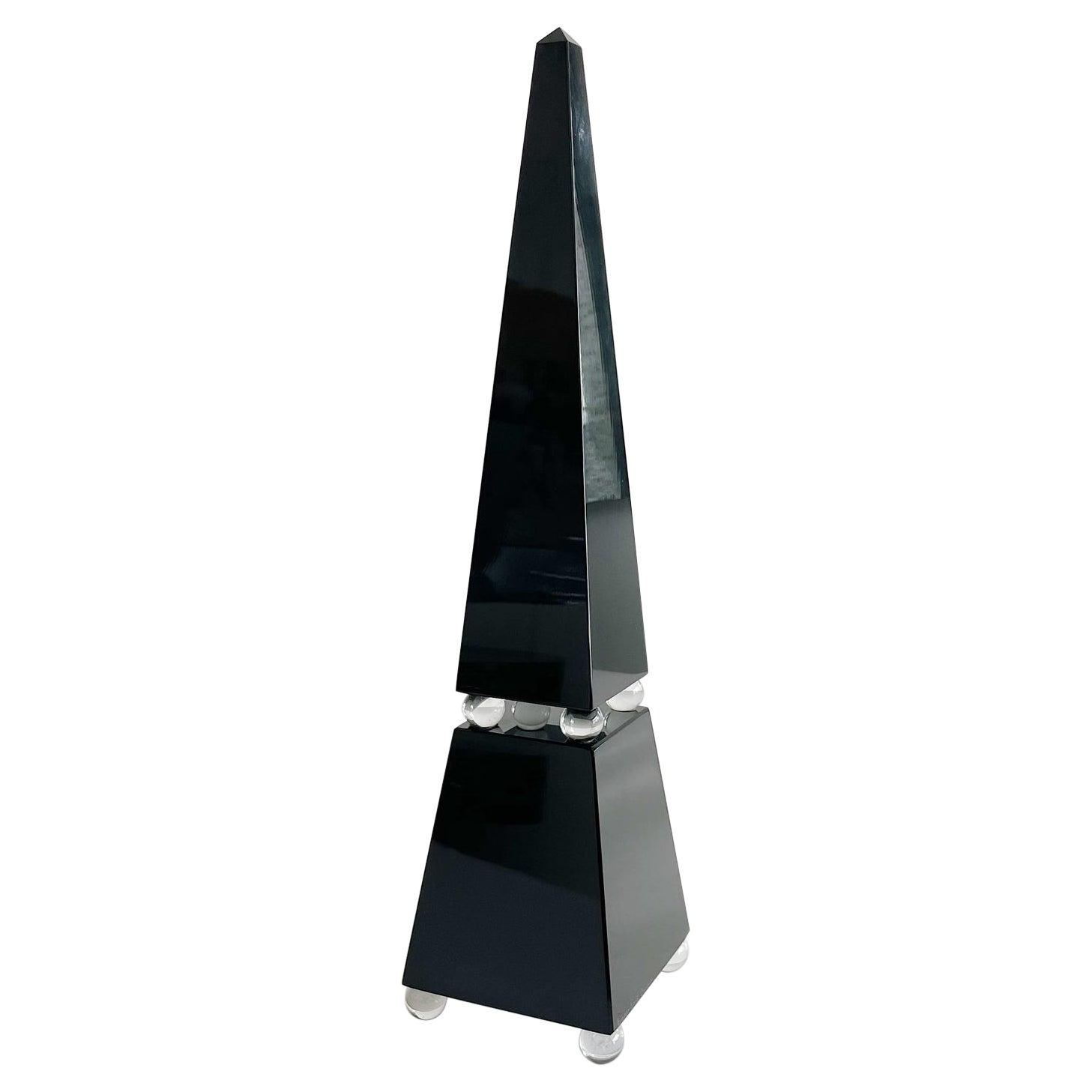 Romano Dona Vintage Signed Murano Glass Obelisk For Sale