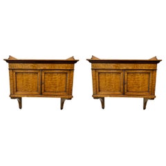 Circa 1860 Hungarian Pair of Ash Hanging Cupboards