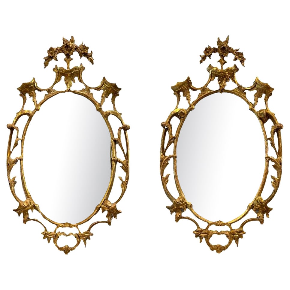 Circa 1765, Pair of Rococo 'Chippendale' Gilt Mirrors
