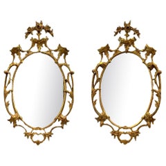 Antique Circa 1765, Pair of Rococo 'Chippendale' Gilt Mirrors