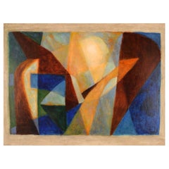 Göran Bengtsson (b. 1937), Sweden, Oil on Board, Abstract Composition