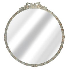 Round Mirror with Roses & Ribbons & Bow