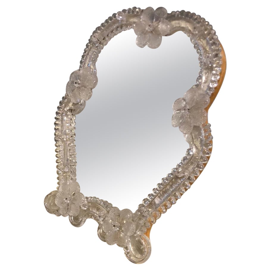 Amazing, Mid-Century Modern, Table Mirror by Ongaro e Fuga, Murano, Italy, 1965 For Sale
