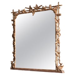 Antique Gilt Overmantle Mirror
