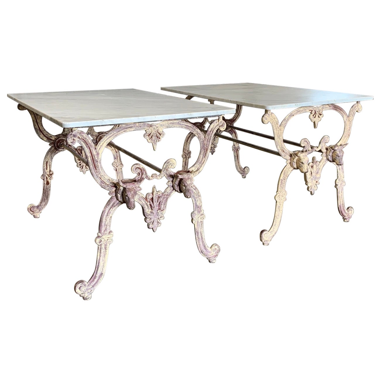 Exceptional Pair Of 19th Century French Butchers Tables