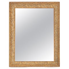 1950s Gold Leaf Vintage Mirror in Baroque Style