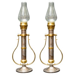 Nautical Gimbal Oil Lamp, Pair