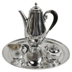 Georg Jensen 3-Piece Coffee Set in Classical Cosmos Pattern