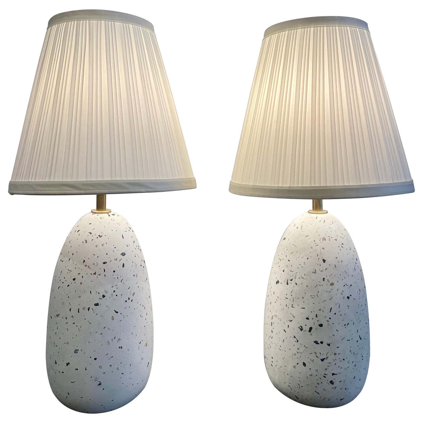 Pair of Terrazzo Stone Base Table Lamps For Sale at 1stDibs | stone ...