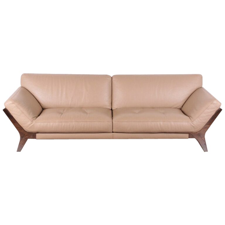 Vintage Roche Bobois Leather Sofa at 1stDibs