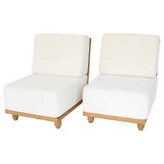 Paire de chaises longues françaises Guillerme et Chambron Votre Maison modèle Elmyre