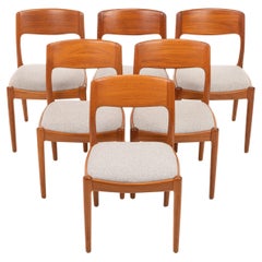 Set aus 6 Esszimmerstühlen aus Teakholz von Juul Kristensen für JK Denmark