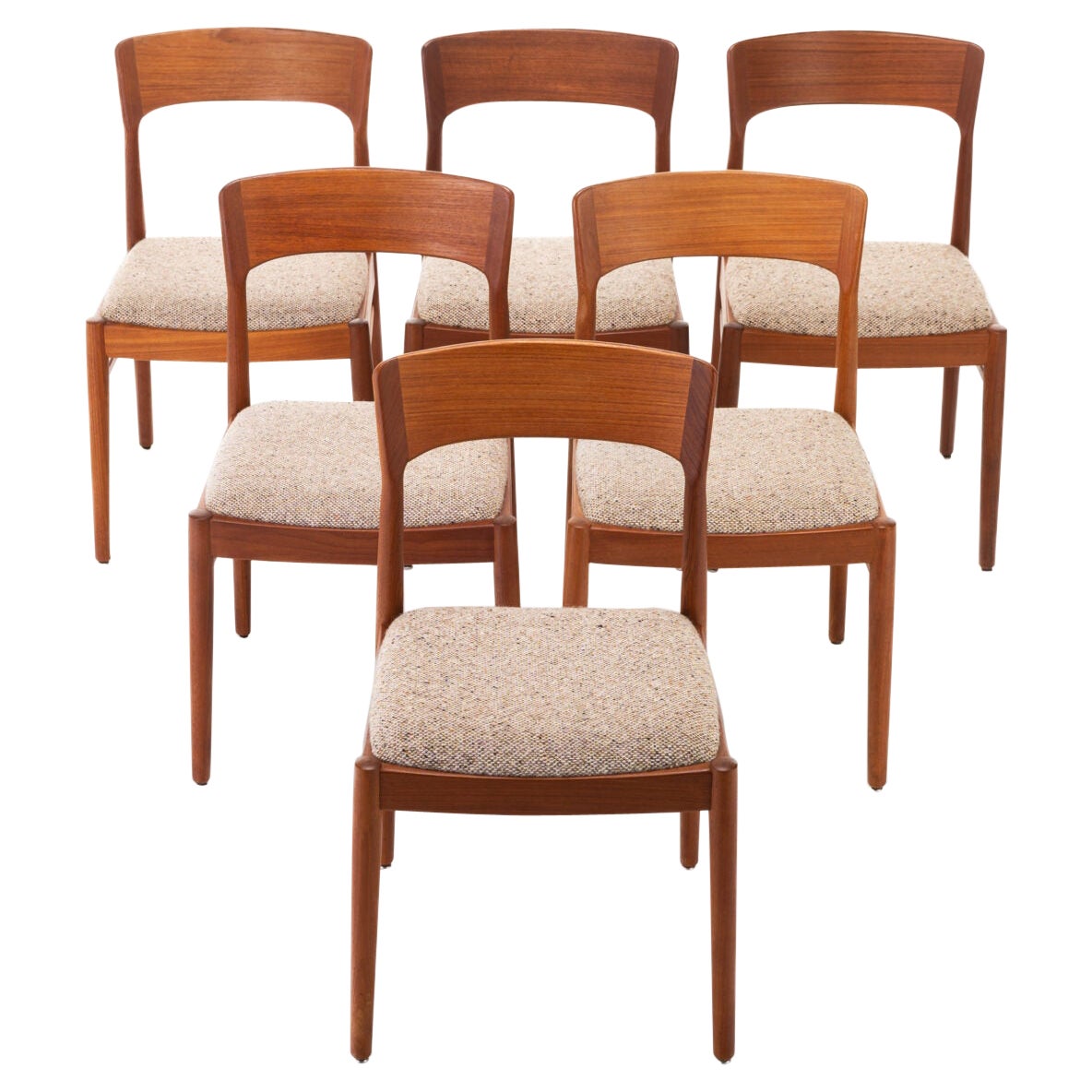 Set of 6 Dining Chairs by Henning Kjaernulf for KS Mobler, Denmark 1960s