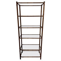 Vintage Faux Bamboo Etagere