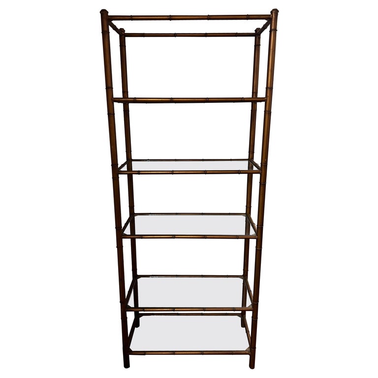 Faux Bamboo Etagere For Sale