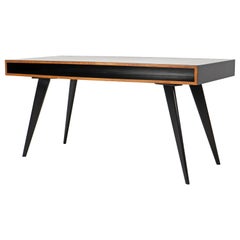 Writing Desk by Hans Bellmann for Domus Raumkunst, with Black Formica, 1950s