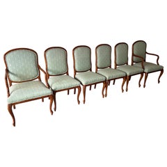 Set of Six Faux Bois Dining Chairs
