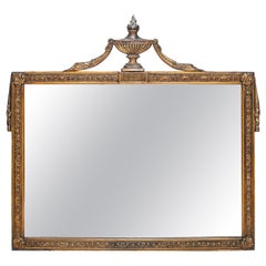 Art Deco Gold Entry Mirror w Urn & Swags