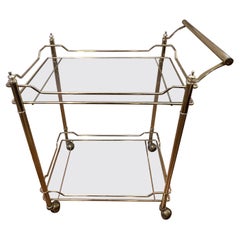 Hollywood Regency Brass Bar Cart