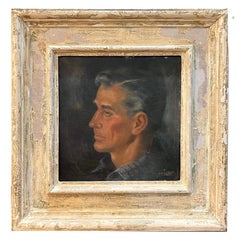 Robert Franklin Gault Portrait signé d'un homme