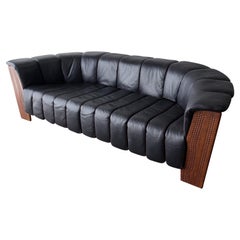 Leather and Palmwood Dreamtime Sofa by Pacific Green
