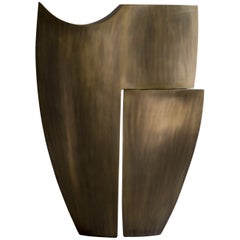 Abstract Bronze-Patina Brass Sculpture by Patrick Coard Paris