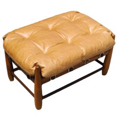 Mole Ottoman, Sergio Rodrigues, Rosewood and Leather 50'